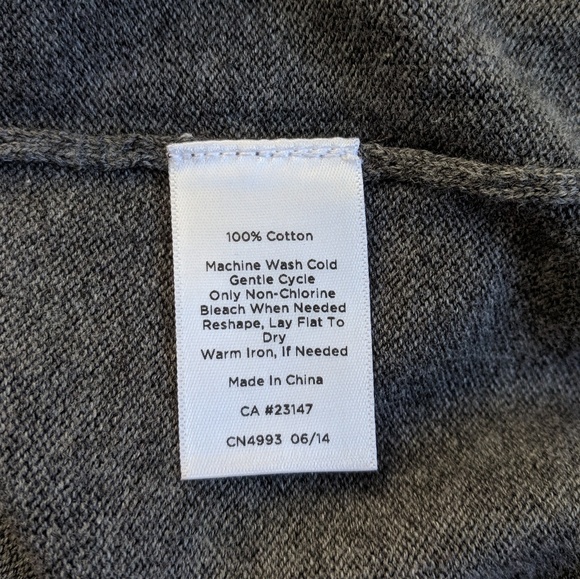 Talbots Gray Cotton Sweater - Picture 5 of 5